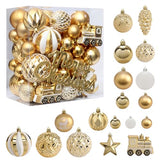 Garvee 65 PCS Christmas Ball Ornaments, Decorative Hanging Baubles, Shatterproof Christmas Tree Hanging Ball Ornaments Party Decorations for Xmas Trees, Red & White - Red & White