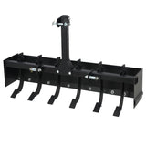Garvee Tow Behind Box Scraper, 55 Inch Three-Point Quick Hitch Box Scraper Fit Cat 1, Heavy Duty Box Blade Lawn Tractor Attachments for Leveling, Grading, Landscaping, Black - Black