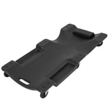 Garvee 40" Plastic Rolling Automotive Garage Shop Creeper, 350 Lbs Capacity, Ergonomic HDPE Body, Padded Headrest, Dual Tool Trays, 6 Casters, Black - Black
