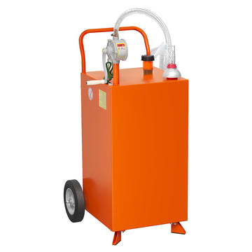 Garvee 45 Gallon Fuel Tank Portable Fuel Storage Caddy with Pump for Cars Lawn Mowers ATVs Boats Orange
