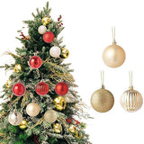 Garvee 2.36" Christmas Ball 36Pcs Shatterproof Small Christmas Ball Xmas Tree Ornaments with Hanging Loop for Party Home Decor Gold - Gold