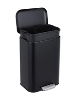 Garvee 13 Gal Kitchen Trash Can Stainless Steel Step Garbage Can With Soft-Close Lid For Living Room Office Black - Black