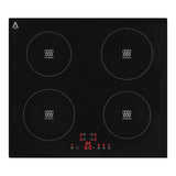 Garvee 4 Burner Electric Cooktop - 23.2" 7400W Ceramic Glass Radiant Electric Stovetop Built-In Stove Top, Ceramic Glass Radiant Stovetop, Kid Safety Lock, Timer, 240V,Black - black