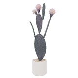 Garvee Tall Faux Cactus Plant with White Planter for Indoor Outdoor Home Office Decor, Large Size, Green Color
