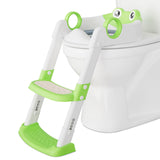 Garvee Potty Training Seat with Step Stool Ladder for Toddlers as a Potty Training Toilet Anti-Slip Safe Pads Adjustable Height Legs Green - Green
