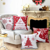 Garvee Christmas Pillow Covers 18x18 Inch for Fall Decor Set of Red Xmas Throw Pillow Covers Winter Holiday Decor Pillow Covers Farmhouse Rustic Decorative Cushion Covers for Sofa Couch - #2