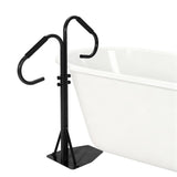Garvee 2-Way Hot Tub Handrail Adjustable 38-58" Heavy Duty Safety Grab Bar Indoor Outdoor Rust Resistant Black - Black