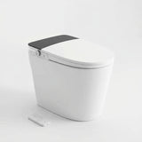 Garvee Smart Toilet with Auto Open Close Lid Heated Seat Warm Water Bidet Foot Sensor Night Light Modern Bathroom - White