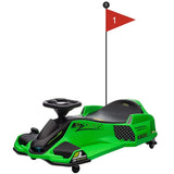 Garvee Ride - G Series: 24V Kids Ride-On Drift Car: Electric Drifting Go-Kart, for Ages 8-12 - Green - Green