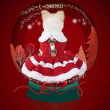 Garvee Pet Christmas Dress 3 Pet Clothes Cosplay Outfit Party Supplies for Small Medium Large Dogs Christmas Red Bell Bow Skirt XL - Christmas Red Bell Bow Skirt
