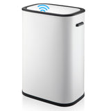 Garvee Automatic Trash Can with Lid,13 Gallon Smart Trash Can, 50L Motion Sensor Trash Can for Bedroom, Bathroom, Kitchen, Office - White