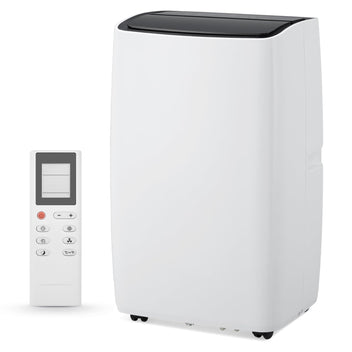 12000 BTU portable AC with remote and washable filter, ideal for 450-550 sq.ft rooms, white