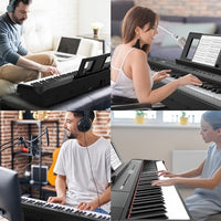 Beginner Digital Piano 88 Key Full Size Weighted Keyboard, Portable Electric Piano,Home Digital Pianos with Sustain Pedal, Power Supply