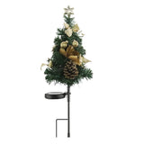 Garvee 2pcs Christmas Tree Solar Garden Lights Outdoor Ip65 Water-Resist Solar Stake Lights Christmas Tree Lighted Yard Decorations for Pathway Lawn Patio Xmas Ornament