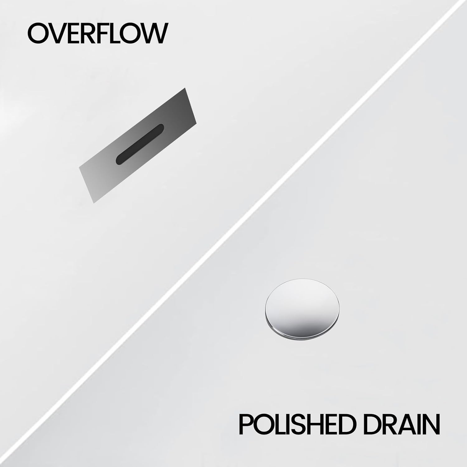 Garvee SZ1 59" Freestanding Bathtub in Streamline Design with Chrome Overflow and Drain, cUPC Certified, White