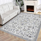 Garvee 5x7 Area Rugs for Bedroom Washable Rugs Boho Rug for Bedroom Vintage Rug Non Slip Carpet Floral Throw Rugs Stain Resistant Office Rug Classroom Rug 5'x7' Multi - Multicolor
