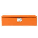 Garvee 39 Inch Steel Truck Bed Tool Box - Diamond Plate Design with Side Handles and Locking Keys, Compact Storage for Pickup Trucks, RVs, and Trailers, Orange - Orange