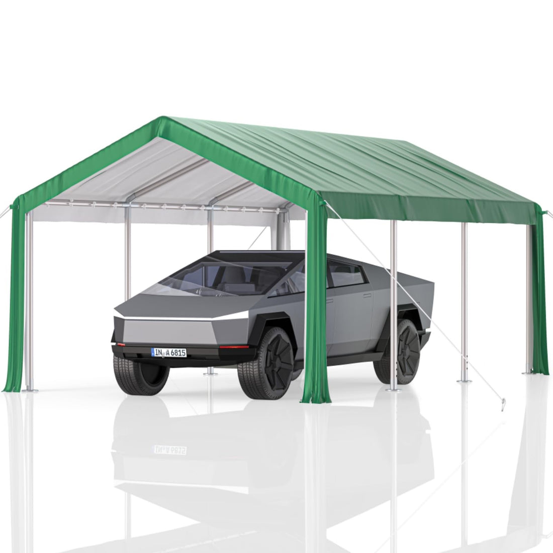 Garvee Heavy Duty 13x20 ft Carport with Reinforced Frame, UV-Resistant Waterproof PE, Large Space, Easy Setup, Portable Garage for Full-Size Pickup & Boats