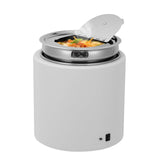 Garvee 11.62QT 300W Electric Soup Warmer, 304 Stainless Steel, Commercial Kitchen, White - White