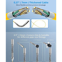 Garvee Sewer Inspection Camera with 512Hz Locator, 165ft Self-Leveling Snake Camera, 9" Touch HD Screen, DVR, Adjustable LEDs, 16GB SD Card, IP68 Waterproof for Sewer and Drainage Pipes - 165ft