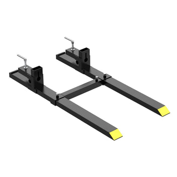 Garvee 43" 1500lbs Clamp on Pallet Forks, Heavy Duty Forks for Tractor Skid Steer Loader Bucket, Heavy Duty Quick Attach Forks with Adjustable Stabilizer Bar (17.5"-35")