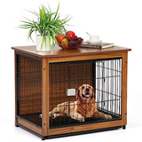 Garvee 31 Inch Wooden Dog Crate Furniture Dog Crate End Table