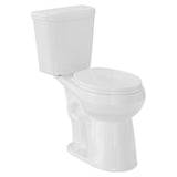 Garvee 19-Inch ADA High Toilet for Seniors & Handicapped, Round Bowl, Dual Flush, 12-Inch Rough-In, Soft-Close Seat, White - Top Flush