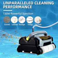 Robotic Pool Vacuum Cleaner 130W, Waterliner Clean, Wall Climbing Capability, w/Top Load Filters for Above/In-Ground Pools Up to 30FT in Length