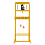 Garvee 20 Ton Hydraulic Shop Press Heavy Duty H-Frame Floor Bearing Press with Steel Plates Adjustable Bed for Garage Metalworking Yellow - Yellow