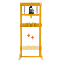 Garvee 20 Ton Hydraulic Shop Press Heavy Duty H-Frame Floor Bearing Press with Steel Plates Adjustable Bed for Garage Metalworking Yellow
