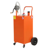 Garvee 35 Gallon Portable Oil Transfer Fluid Diesel Fuel Storage Tanks Gas Caddy Storage Diesel Kerosene Storage Containers for Boat, Atv, Car, Motorcycle Orange - Orange