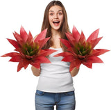 Garvee Artificial Tequila Plant with 22 Red Leaves Durable Plastic Indoor Decoration Home and Office Use - Rot