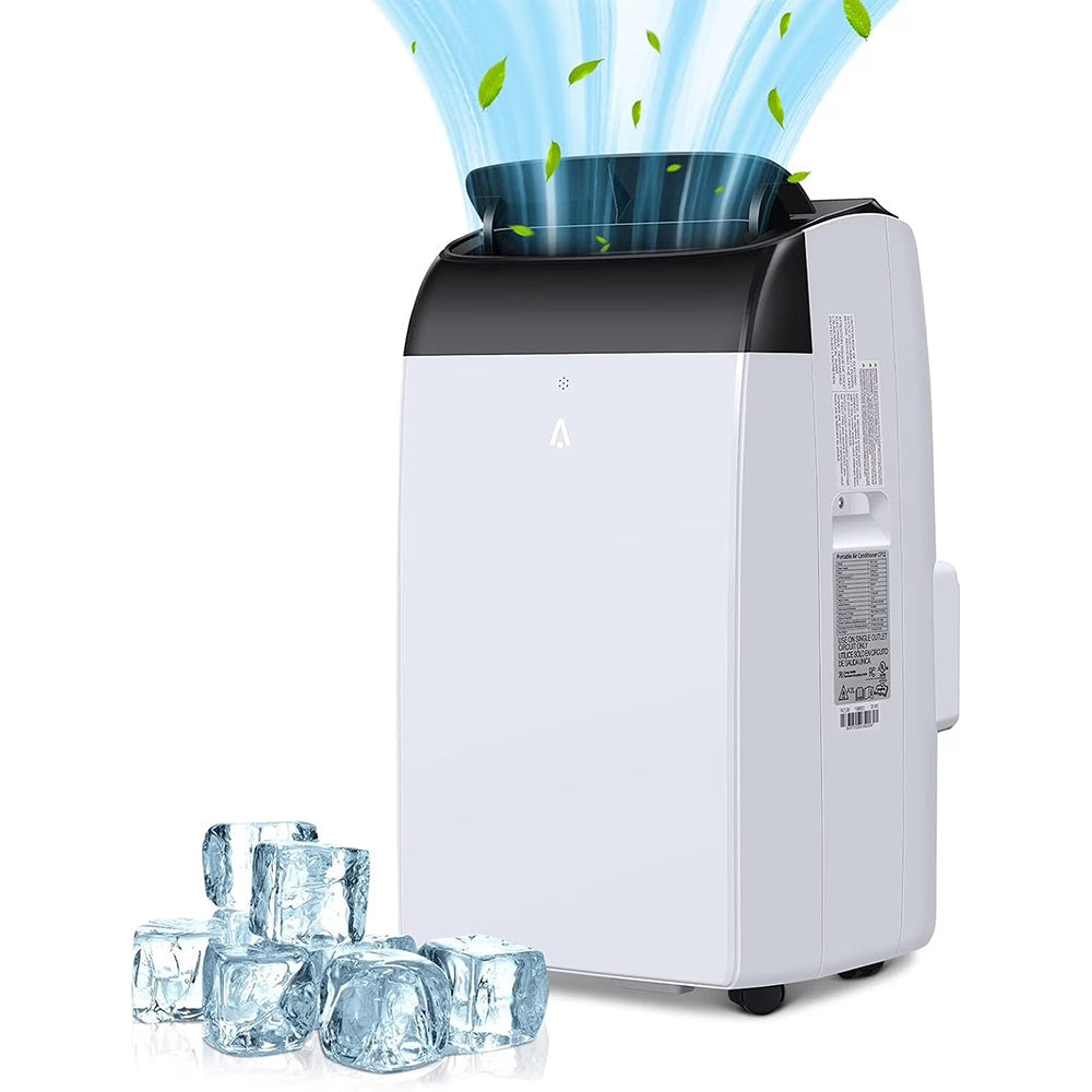 Garvee 14,000 BTU Portable Air Conditioner with Dehumidifier & Fan, Portable AC Units Cools up to 750 Sq. Ft., Remote Control, Auto Swing, Sleep Mode, Black Top