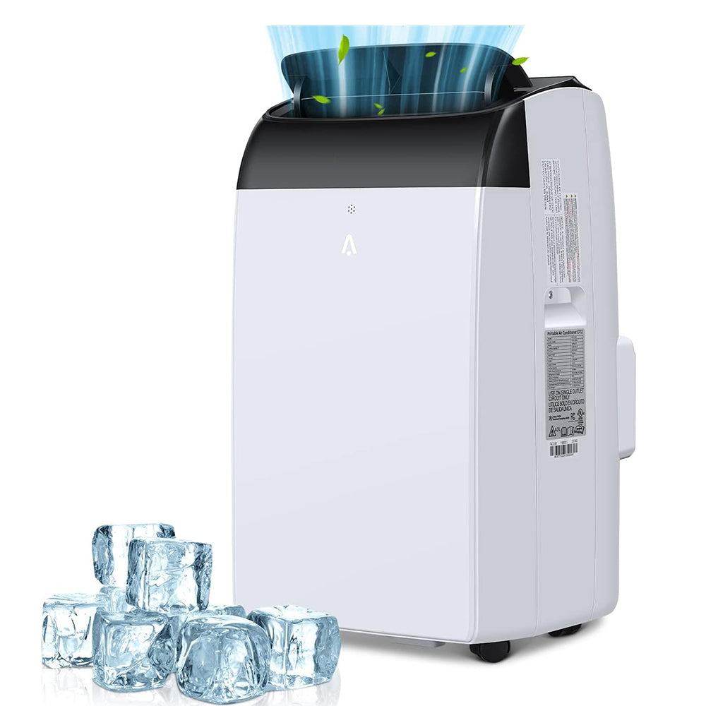 Garvee 12000 BTU 3-in-1 Portable AC Unit | Cools 550 sq.ft with Fast Auto Cooling | Quiet Air Conditioner with Dehumidifier for Bedroom & Living Room - Black