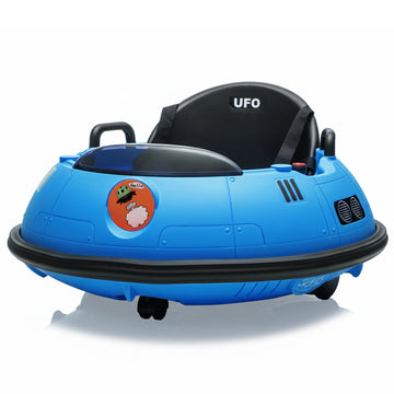 Garvee Ride B Series 12V Electric Ride on Bumper Car for Toddlers, Kids Bumper Car with Remote Control, LED Lights & 360 Degree Spin, Indoor and Outdoor for 18+ Months Kids - Blue