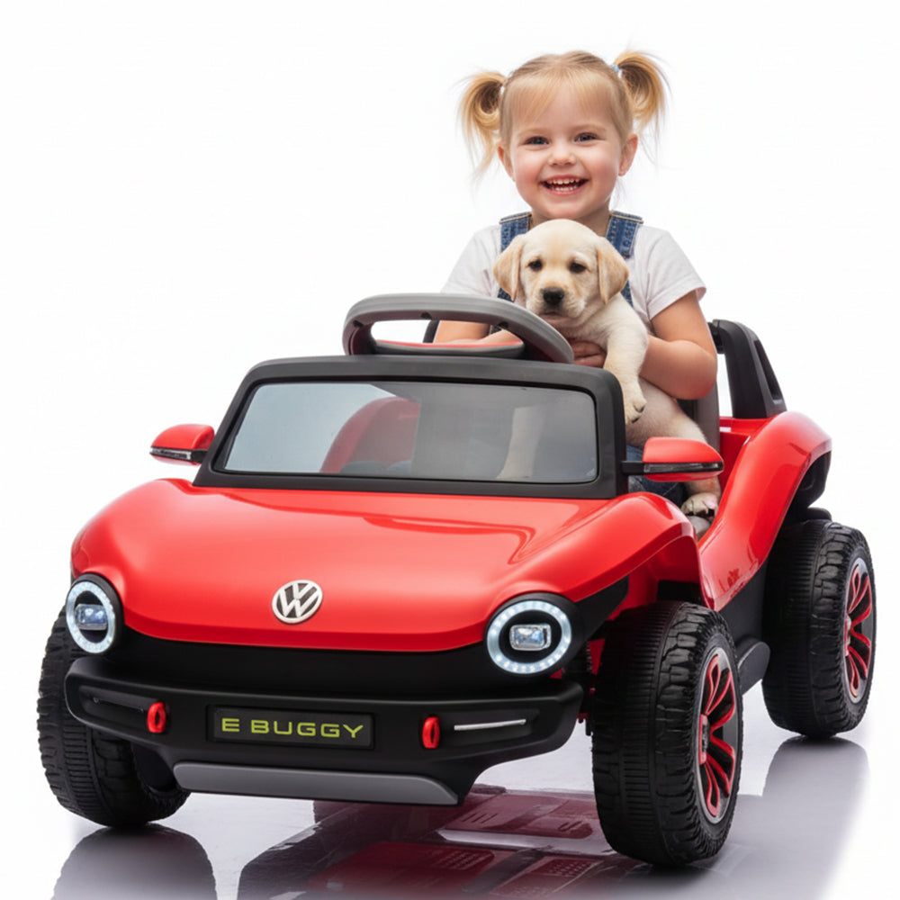 Garvee Ride - P Series: 12V Ride-On Toy With Remote Control | LED Lights, MP3, and Bluetooth | For Boys and Girls, Red