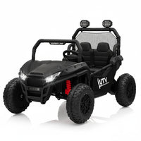 Garvee Ride - P Series: 2 Seater 24V Ride On Car,Electric Vehicle Utv Car for Kids,400W Motors Electric Truck With Remote,4.5MPH Max Speed,Four-Wheel Suspension，Music，Best Gift for Kids,Black