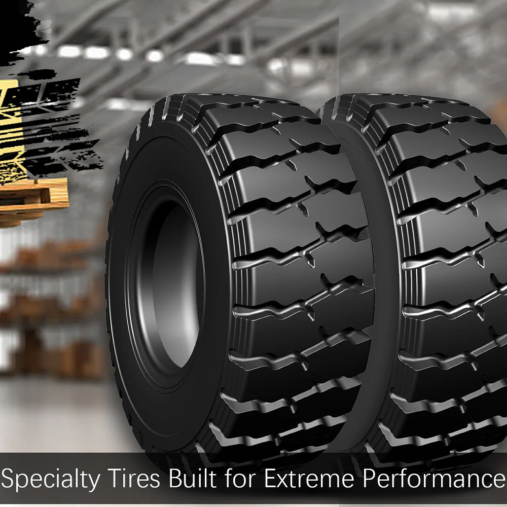 Garvee Set of Two 28x9-15 Heavy Duty Forklift Tire 14 PLY with Tube Flap - Tube Type, 28x9x15 Durable Industrial Forklift Tires, 2PCS