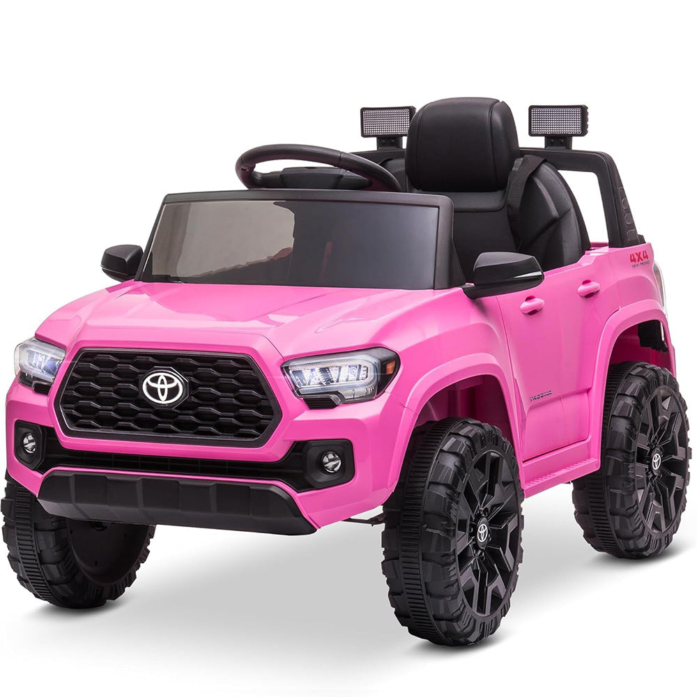 Garvee Ride - P Series: 12V Toyota Tacoma Kids Car, Spring Suspension, with LED Light - Pink
