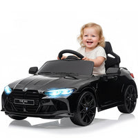 Garvee Ride - P Series: 12V Electric Ride On Car for 37-83 Months, w/RC,Licensed by BMW M4,Power Wheels for Boys Girls, with Suspension System,3 Speeds, Bluetooth, MP3, Double Door, LED Light - Black