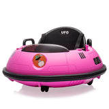 Garvee Ride B Series 12V Electric Ride on Bumper Car for Toddlers, Kids Bumper Car with Remote Control, LED Lights & 360 Degree Spin, Indoor and Outdoor for 18+ Months Kids - Pink - Pink