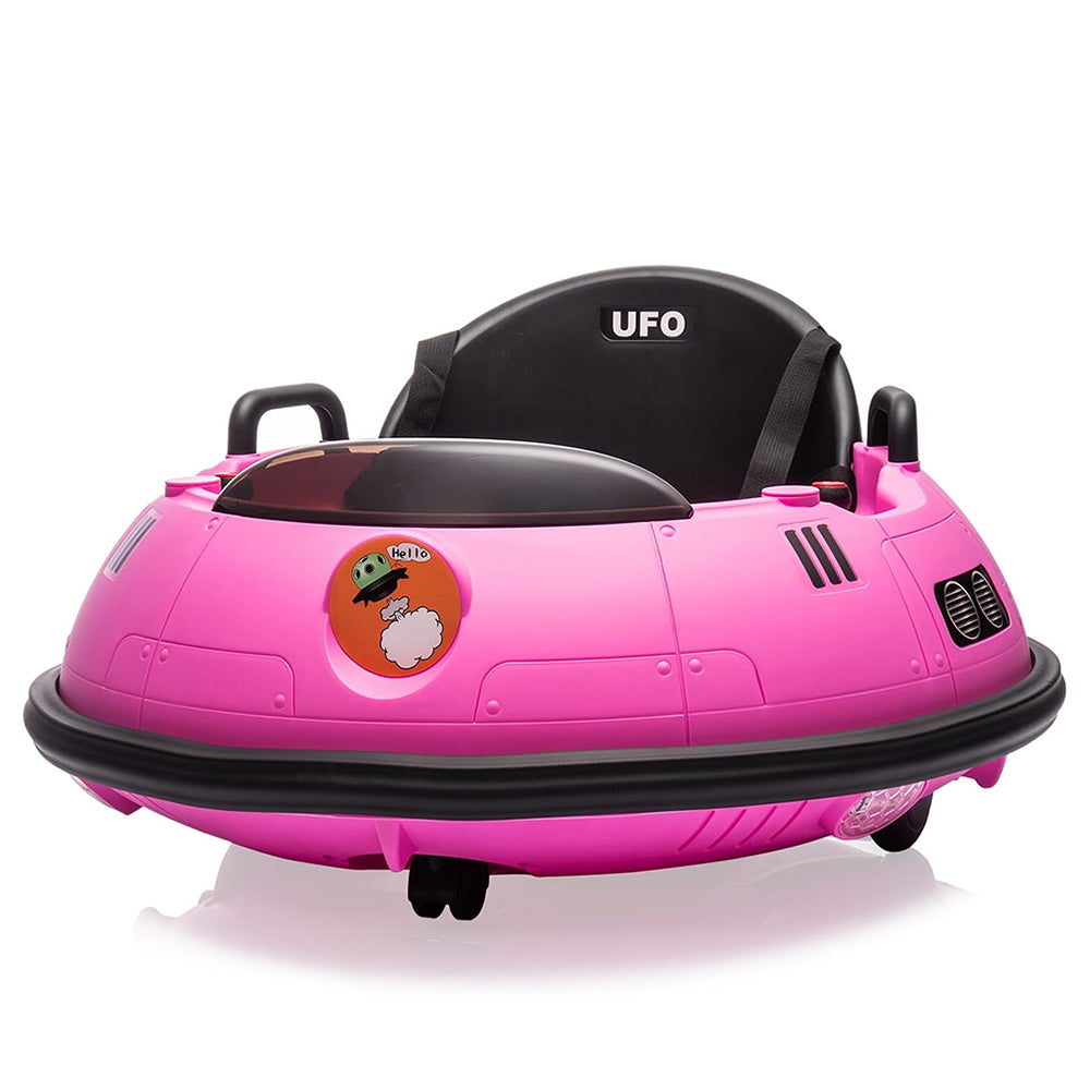 Garvee Ride B Series 12V Electric Ride on Bumper Car for Toddlers, Kids Bumper Car with Remote Control, LED Lights & 360 Degree Spin, Indoor and Outdoor for 18+ Months Kids - Pink