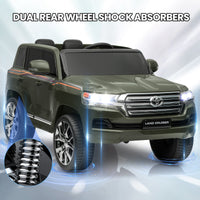 Garvee Ride - P Series: 12V Toyota Land Cruiser Kids' Car: Remote, LED, 3 Speeds, Dual 45W Motors, USB Music, Seat Belt, CPC & ASTM Approved - Green