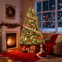 Garvee 4.5ft Artificial Christmas Tree, Realistic Full Shape Xmas Tree with 659 Branch Tips, Fake Christmas Tree with Foldable Metal Base Stand, Home, Office, Party Decoration-Green