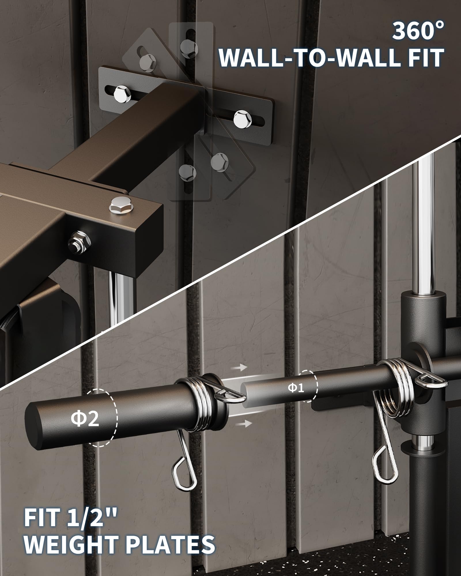 Garvee Wall Mounted Dual Pulley Cable Crossover Machine for Home Gym – 18 Adjustable Positions, 400LB Capacity, Heavy Duty Functional Trainer, Space-Saving Strength Training Equipment for Upper Body & Lat Pulldown, Black