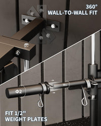 Garvee Wall Mounted Dual Pulley Cable Crossover Machine for Home Gym – 18 Adjustable Positions, 400LB Capacity, Heavy Duty Functional Trainer, Space-Saving Strength Training Equipment for Upper Body & Lat Pulldown, Black