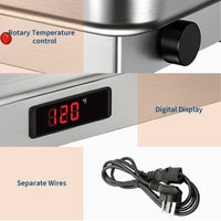 Garvee 9QT(3×1/3Pan)Electric Chafing Dish Set with Temperature Control , Stainless Steel Buffet Servers and Warmers, for Catering