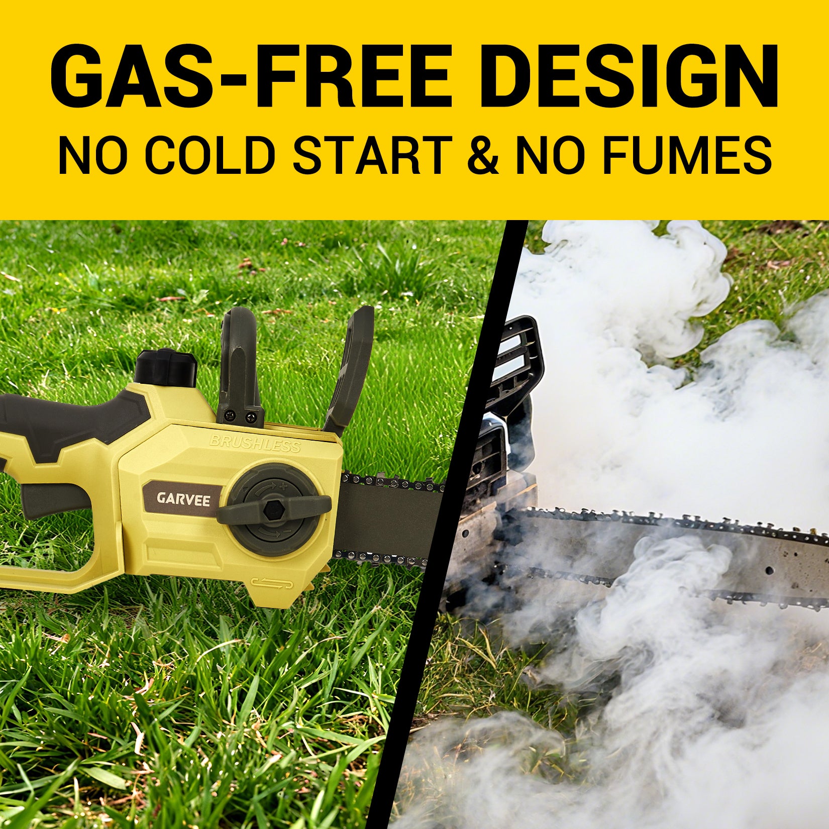 Garvee 12 Inch Mini Chainsaw - Portable Cordless Electric Handheld Chainsaw for Pruning Tree Branches, Yard, Household, and Garden, Perfect Christmas Gift for Men, Dad, Husband, and Women