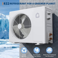 Garvee 7-in-1 Ductless Mini Split Air Conditioner & Heat Pump, 24000 BTU, 21 SEER2, Inverter, WiFi & Alexa Compatible, 208-230V, Cools & Heats up to 1500 Sq.Ft, R32/R35, 7 Fan Speeds, Eco Mode - US Standard