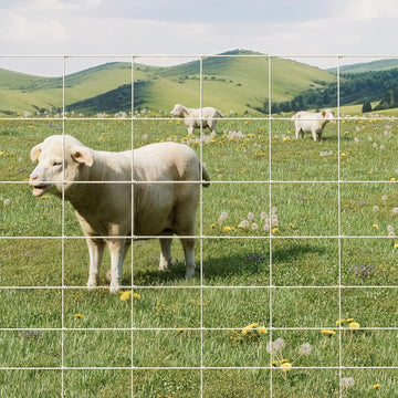 Garvee Heavy Duty 9GA Cattle Fence 4x328 FT - Thick Galvanized Steel w/Reinforced Joints for Livestock Farm Horse Protection